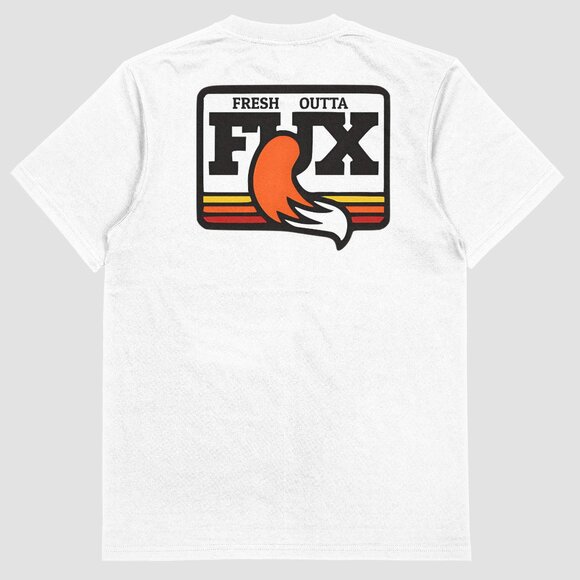 COPY - Fresh Outta Fux Men's 100% Cotton T-shirt White - Picture 3 of 4